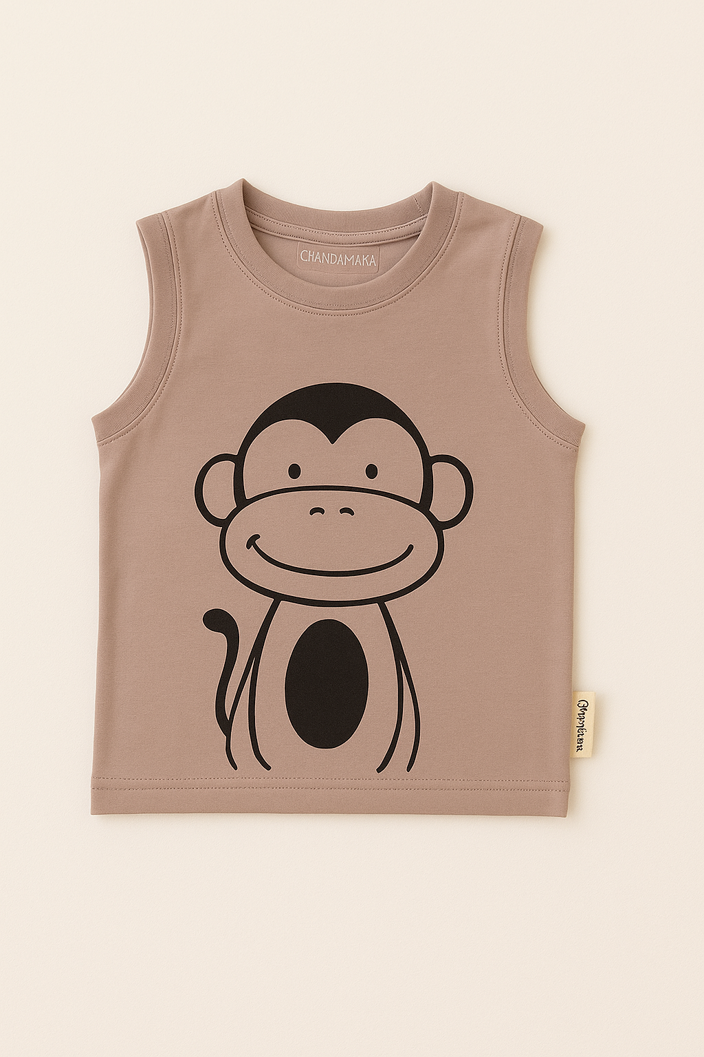 Sleeveless Monkey Print Co-ord Set for Kids