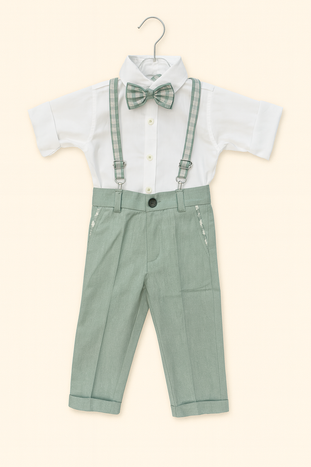 Boys' 3-Piece Mint Green Formal Suit Set