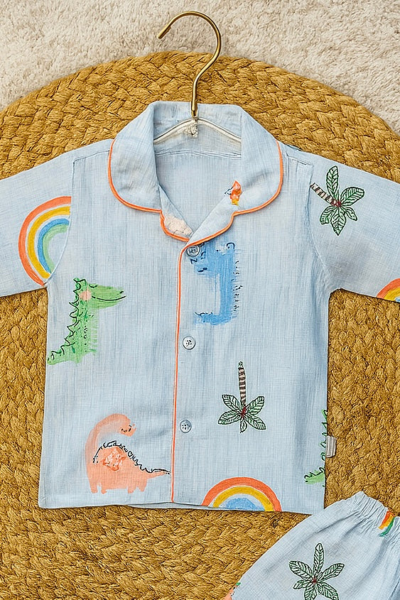 Dinosaur Print Pure Cotton Night Suit