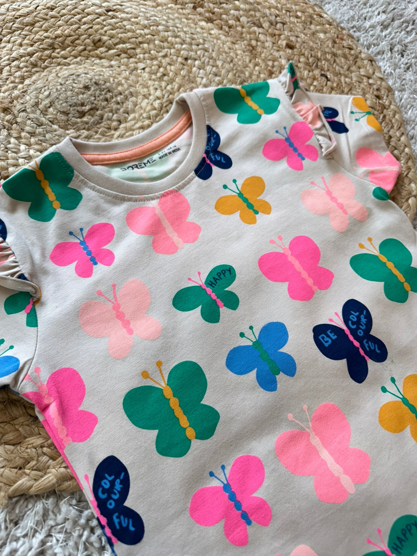 DOREME Baby girl printed T-shirt- BUTTERFLY PRINT