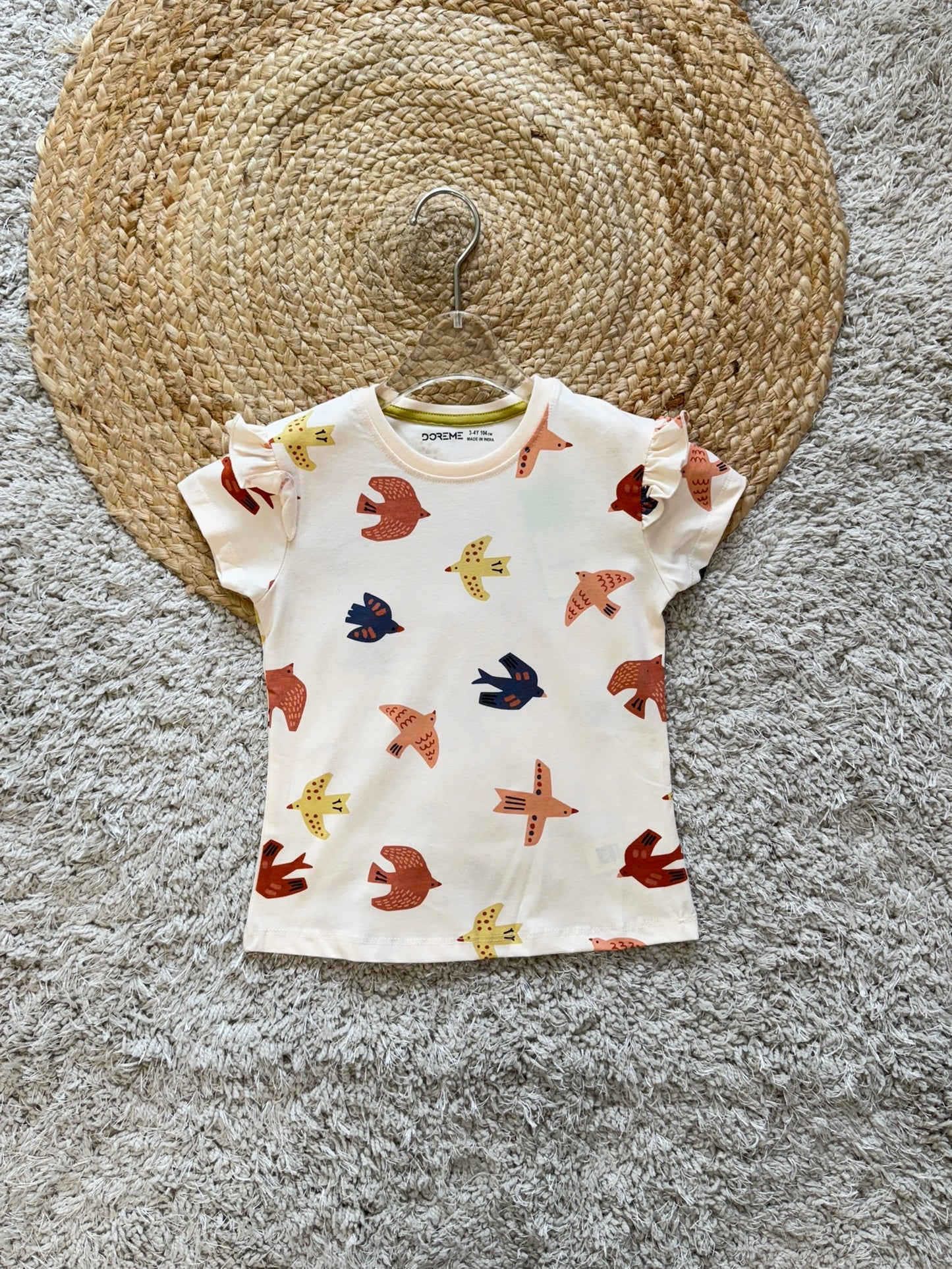 DOREME Baby girl printed T-shirt- BIRD PRINT