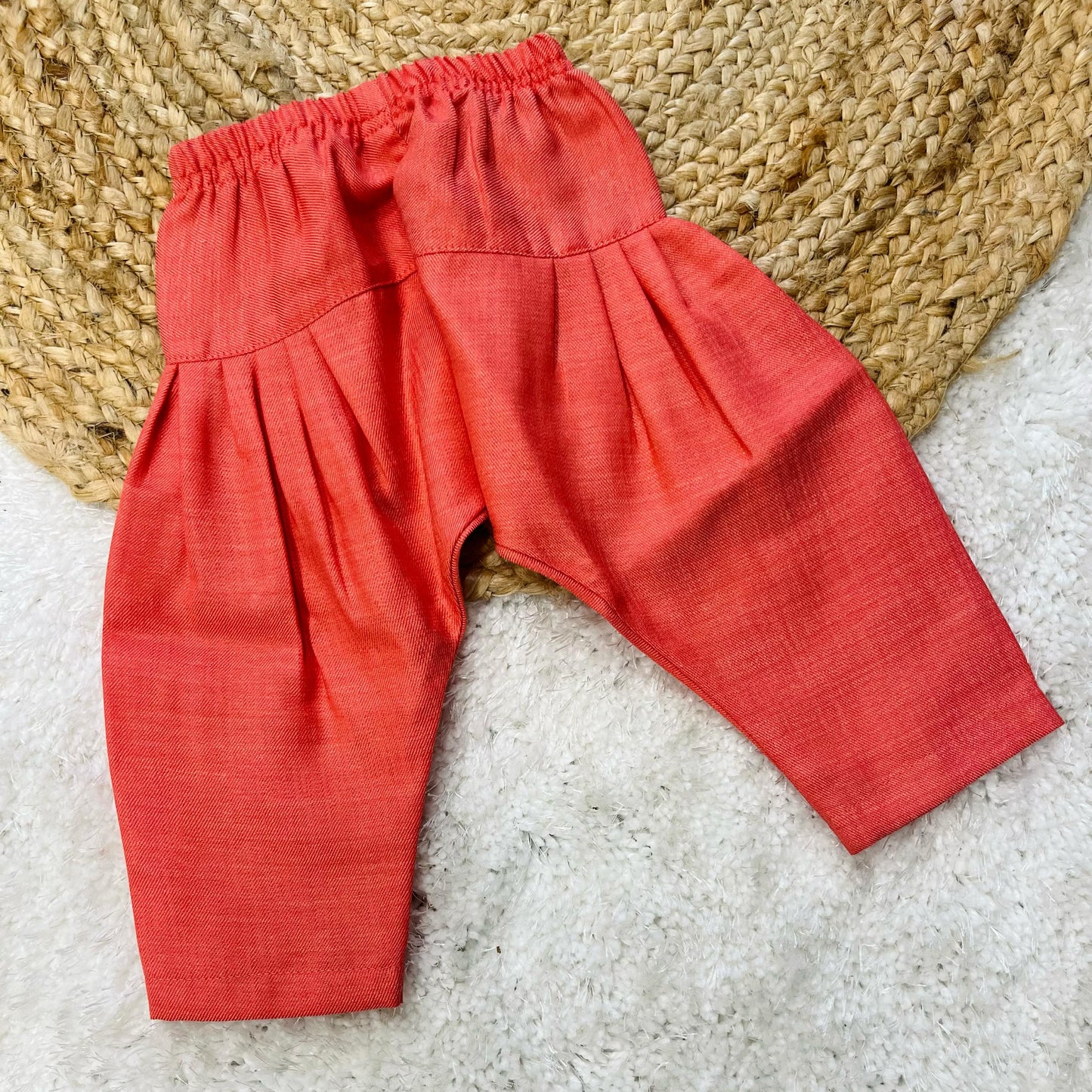 Boys Premium Indo Western Kurta-Pajama With Jacket (Peach).