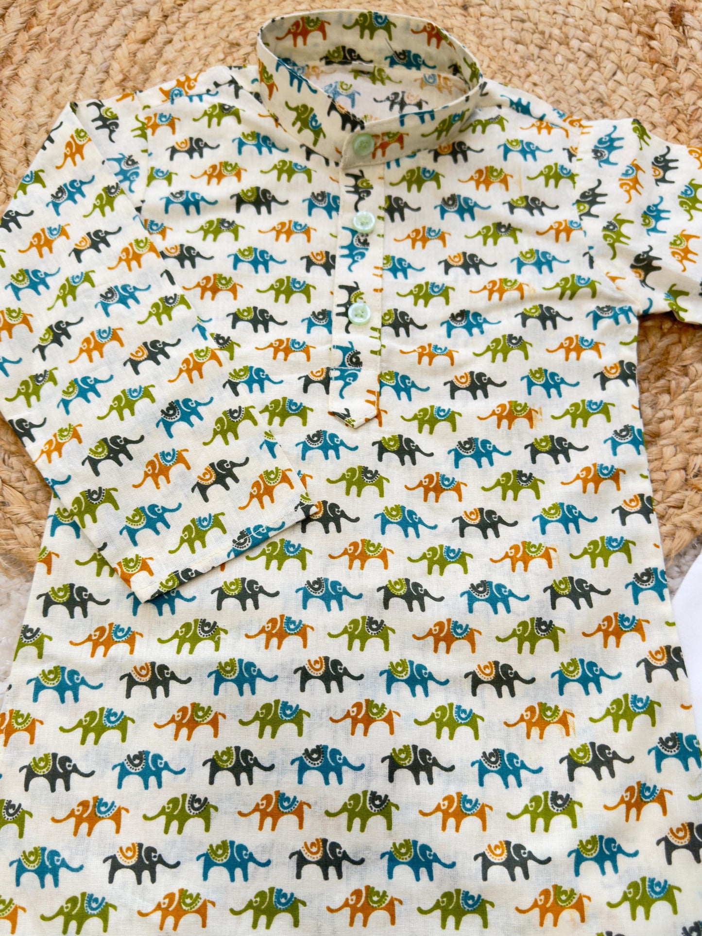 Full Sleeves Printed Kurta Pyjama Set - Maroon