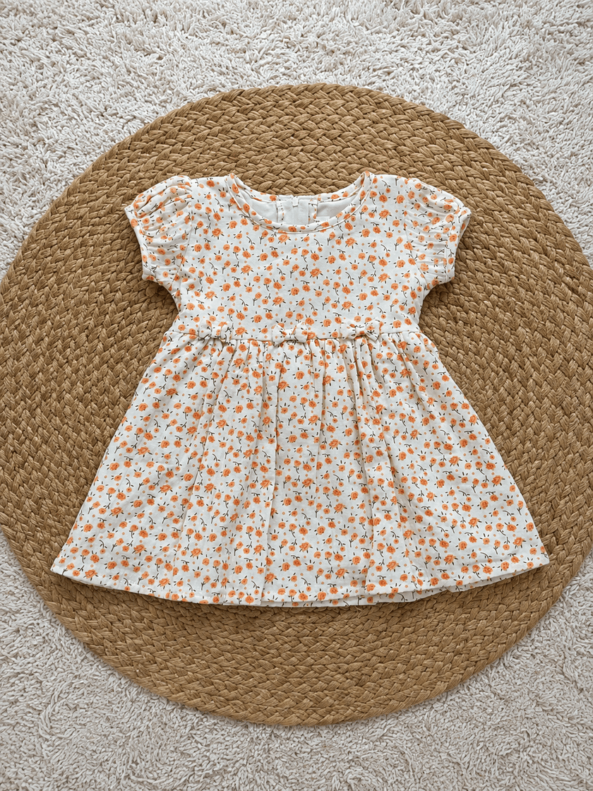 Peach Meadow Floral Frock