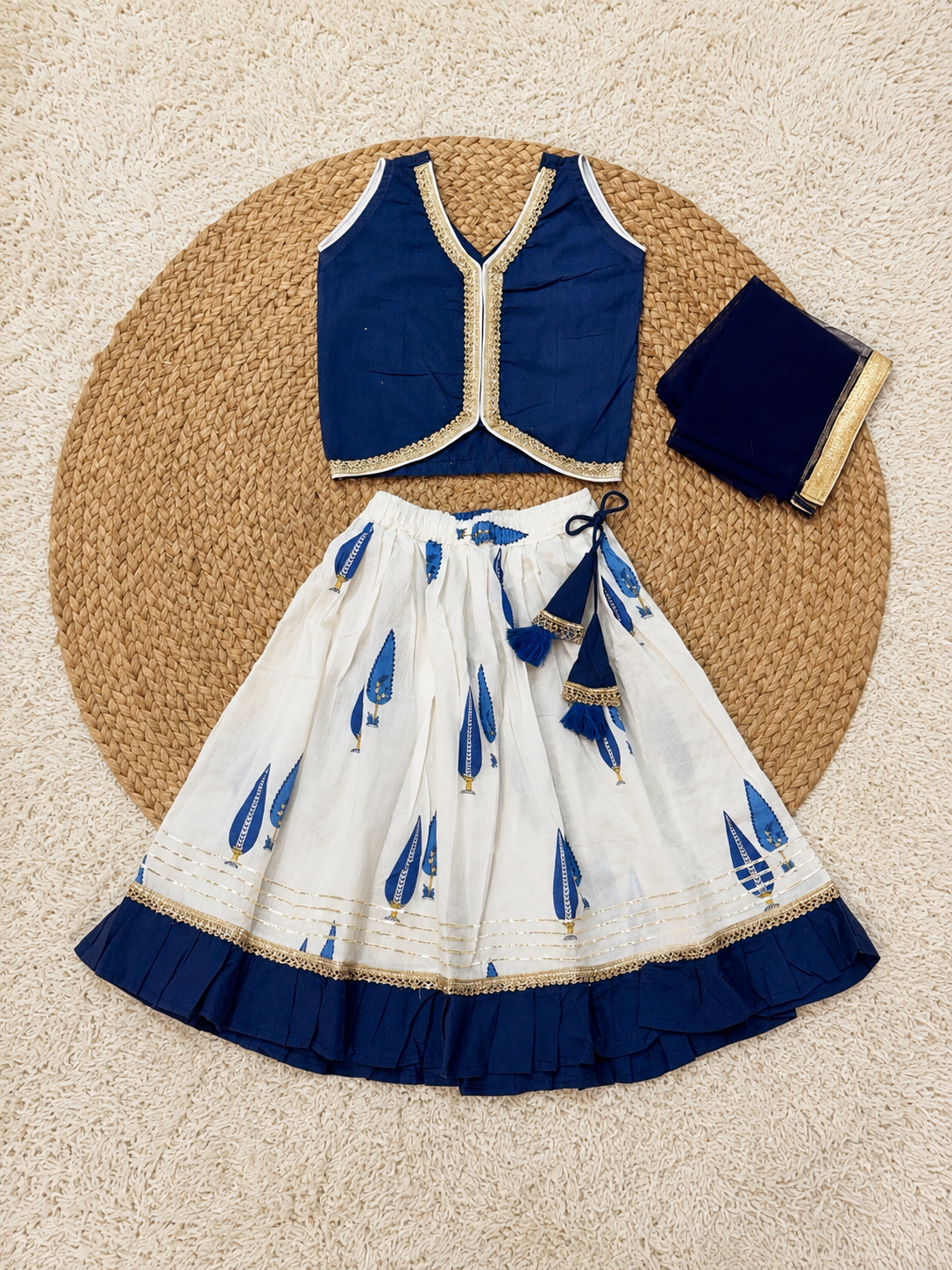 Royal Blue Festive Ghagra Set
