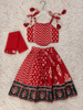 Crimson Chevron Festive Lehenga Set
