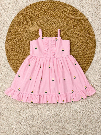 Daisy Meadow Dress (Blush Pink)