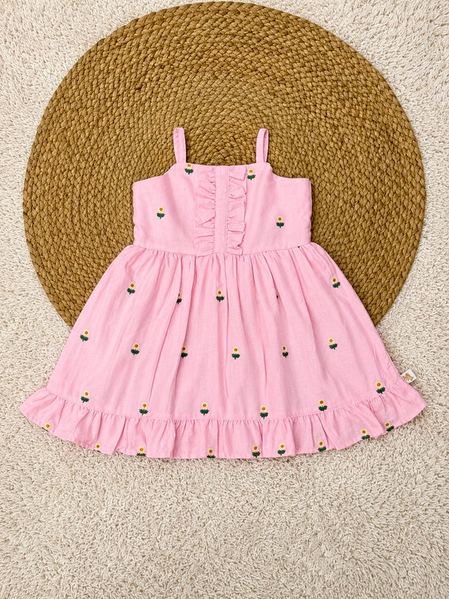 Daisy Meadow Dress (Blush Pink)