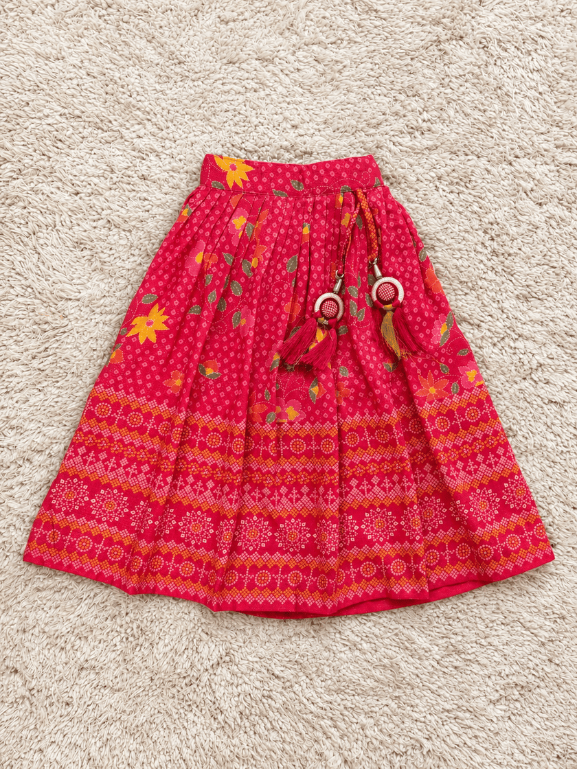 Rani Pink Floral Lehenga Set