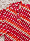 Crimson Sunset Stripe Kurta
