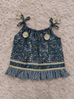 Indigo Floral Pure Cotton Lehenga