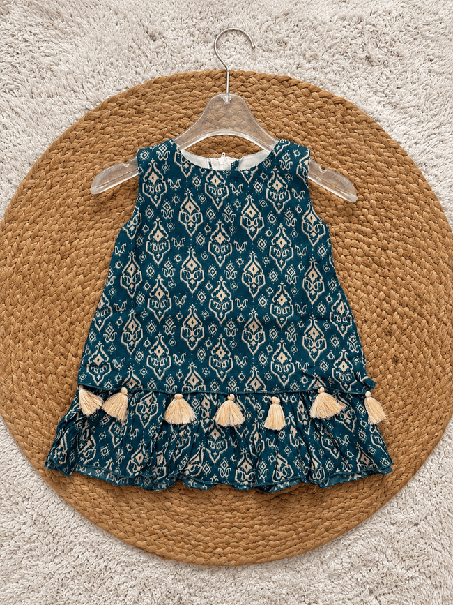 Teal Tassel Heritage Frock