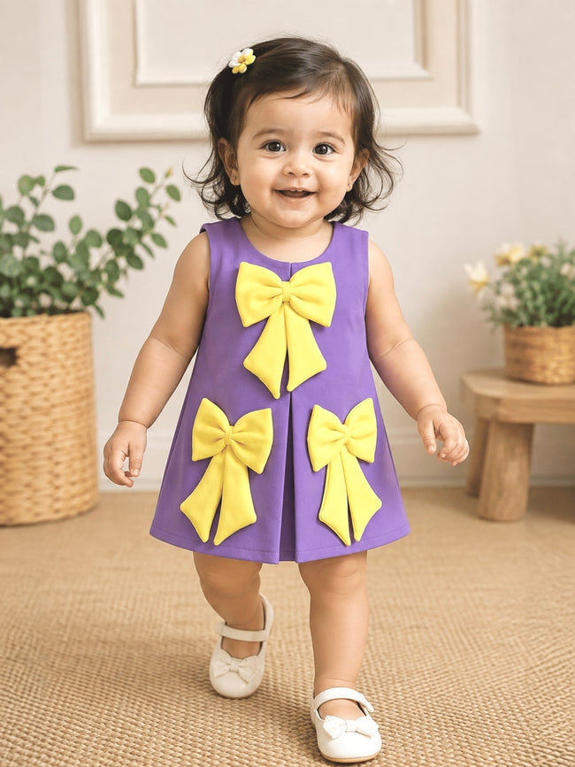 Lavender Sunshine Bow Dress