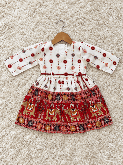 Red Elephant Print Dress