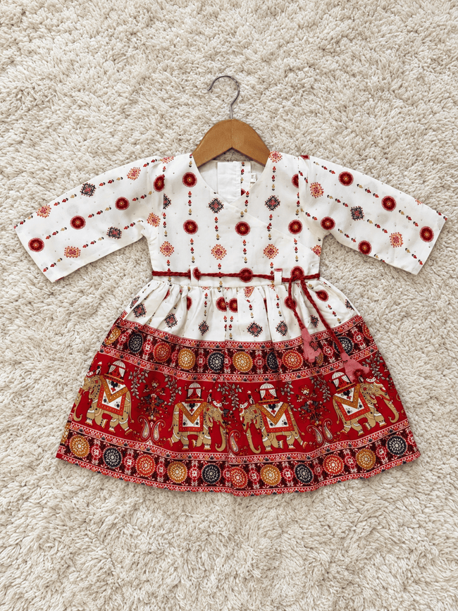 Red Elephant Print Dress
