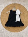 Midnight Ivory Statement Bow Dress