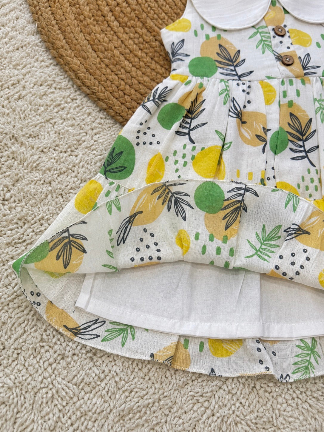 Lemon Muslin Dress