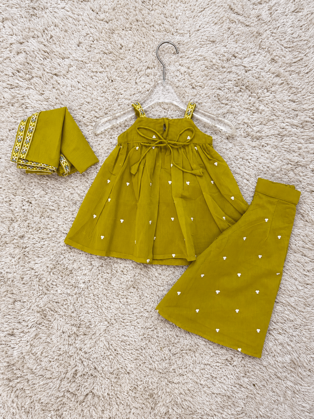 Mustard Yellow Floral Sharara Set
