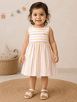 Sunshine Peach Stripe Frock