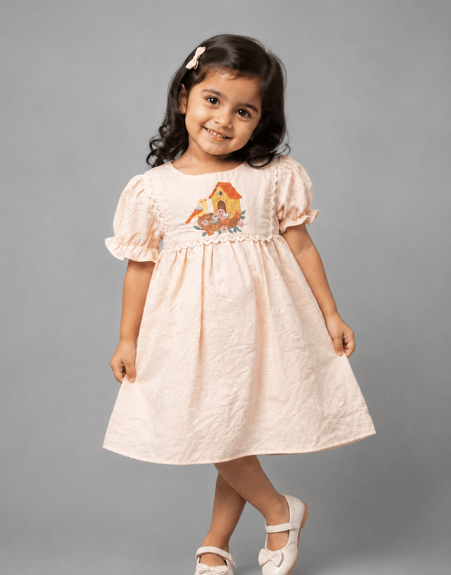 Birdsong Blossom Peach Dress