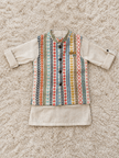 Ivory Folk Print Jacket Set