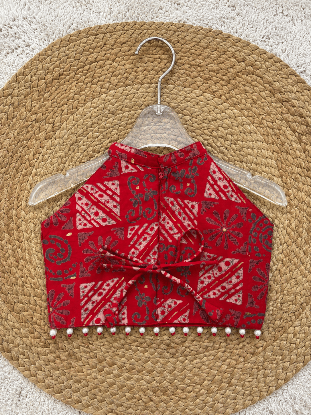 Crimson Pure Chanderi Cotton Lehenga