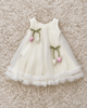 Ivory Tulip Bow Ruffle Dress