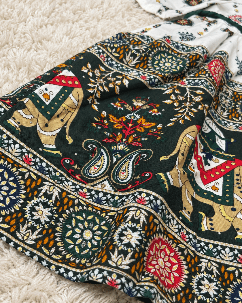 Dark Green Elephant Dress