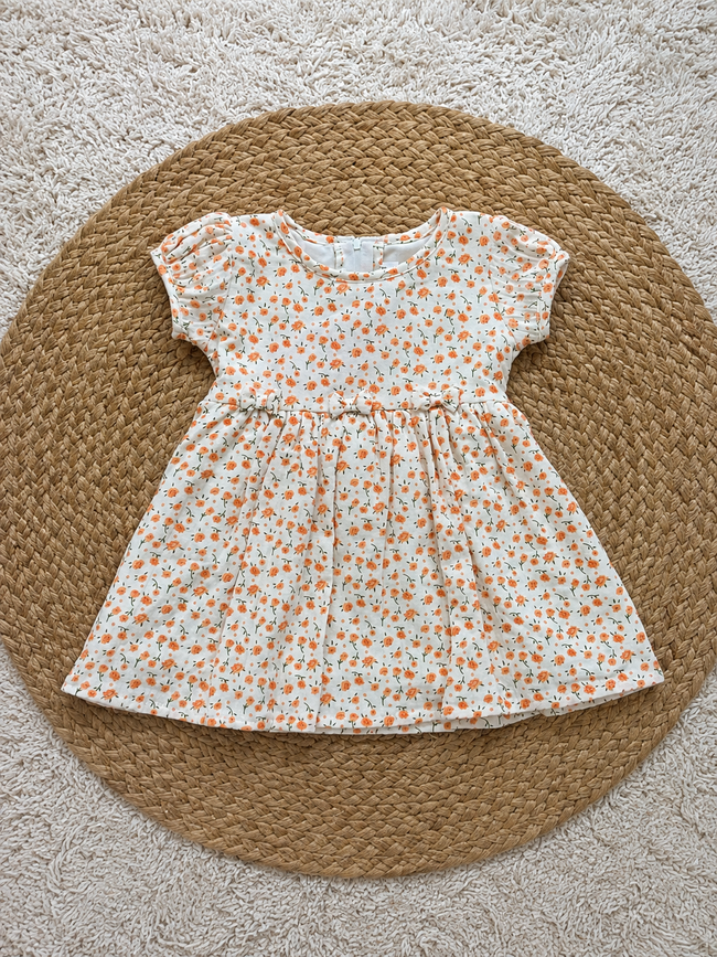 Peach Meadow Floral Frock