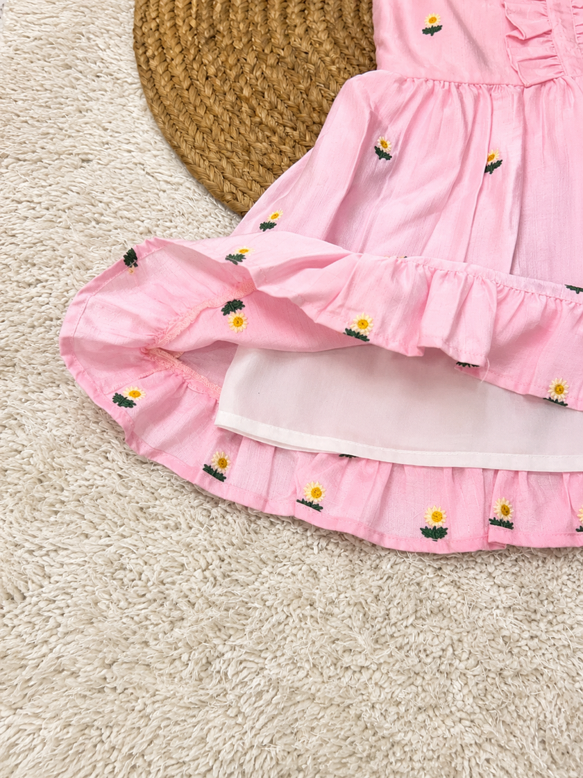 Daisy Meadow Dress (Blush Pink)