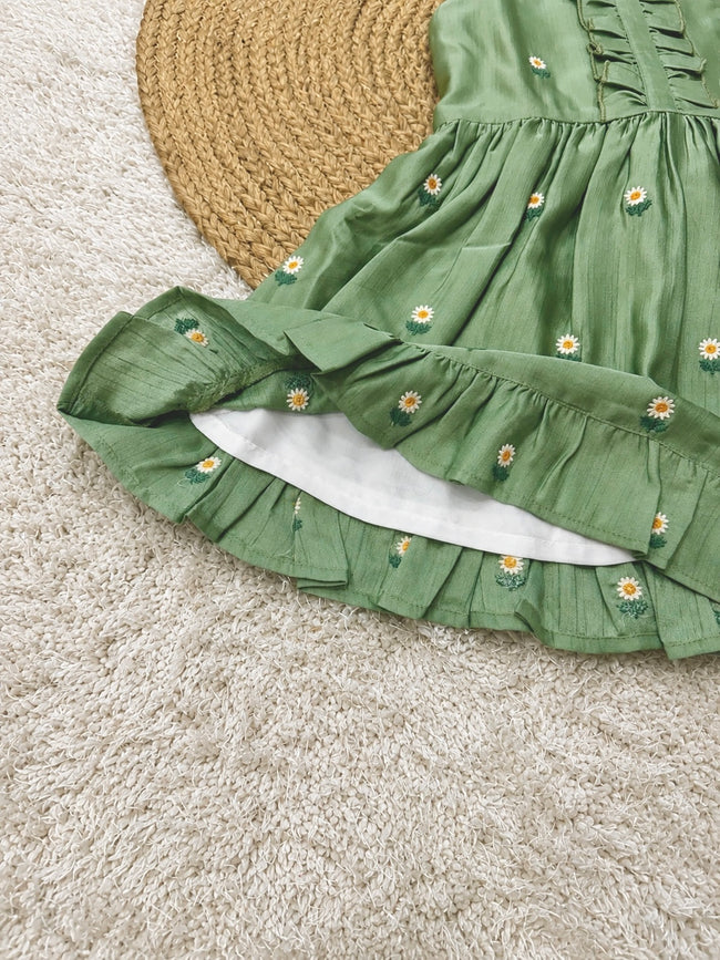 Daisy Meadow Dress (Sage Green)
