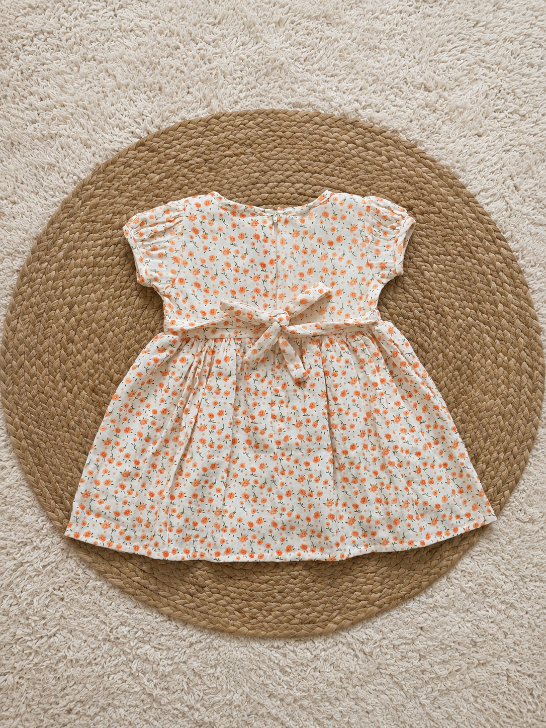 Peach Meadow Floral Frock