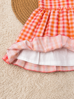 Cherry Gingham Charm Dress – Coral