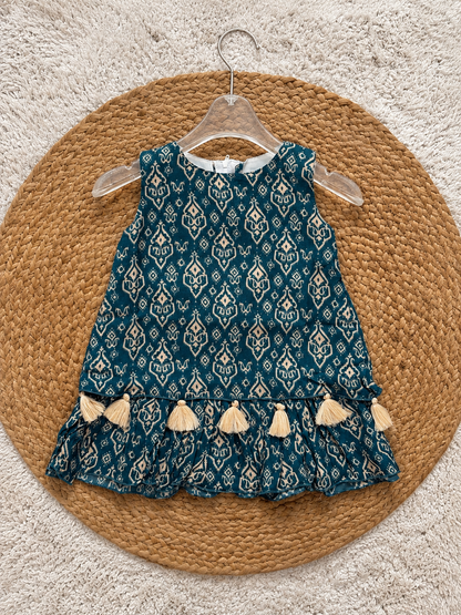 Teal Tassel Heritage Frock