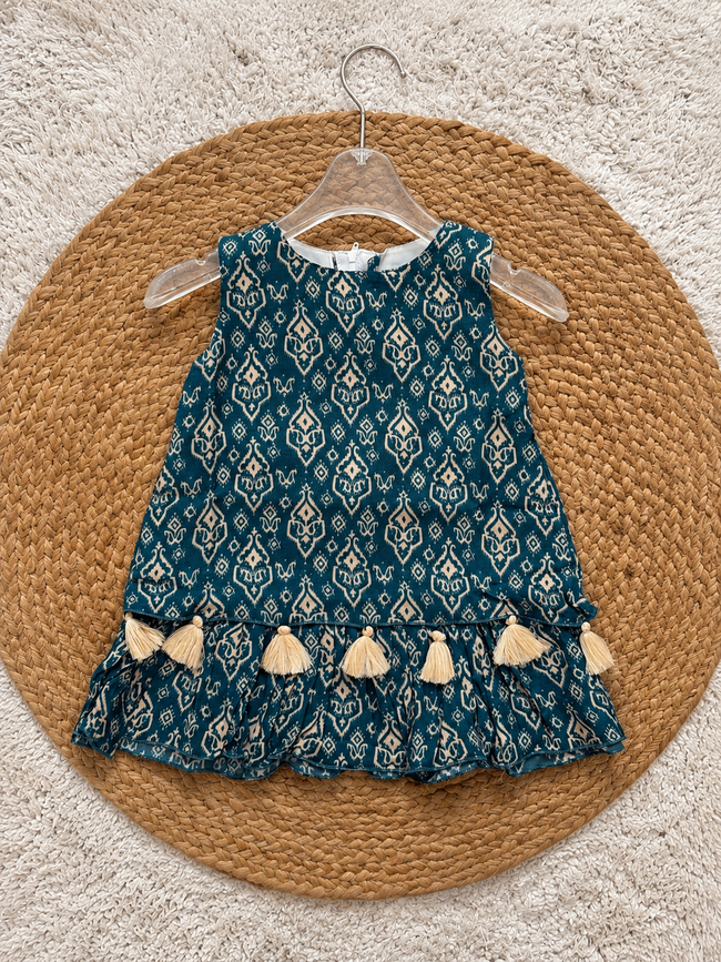 Teal Tassel Heritage Frock