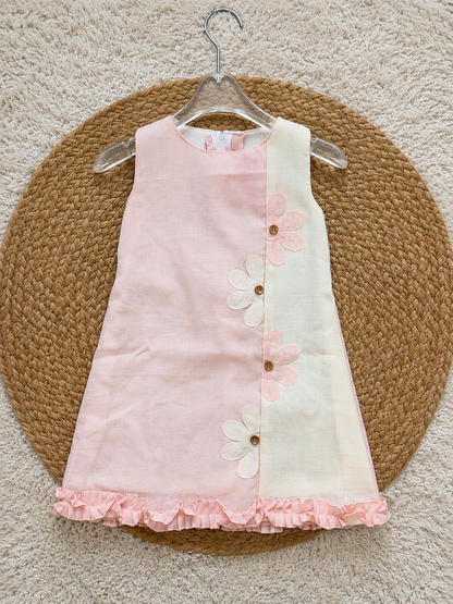 Blush Ivory Daisy Ruffle Dress