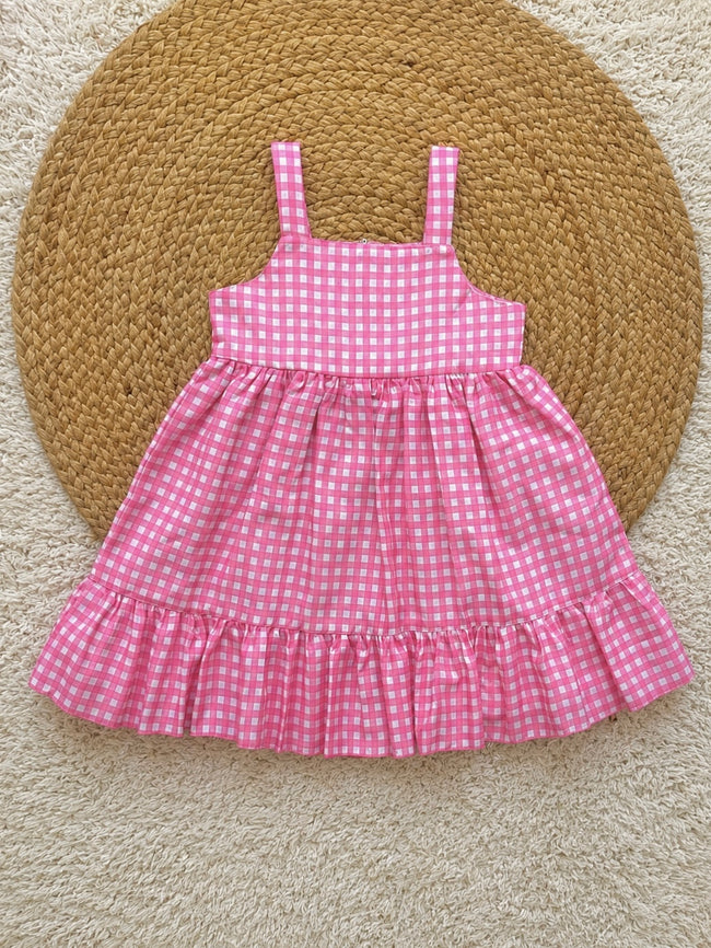 Cherry Gingham Charm Dress – Lilac