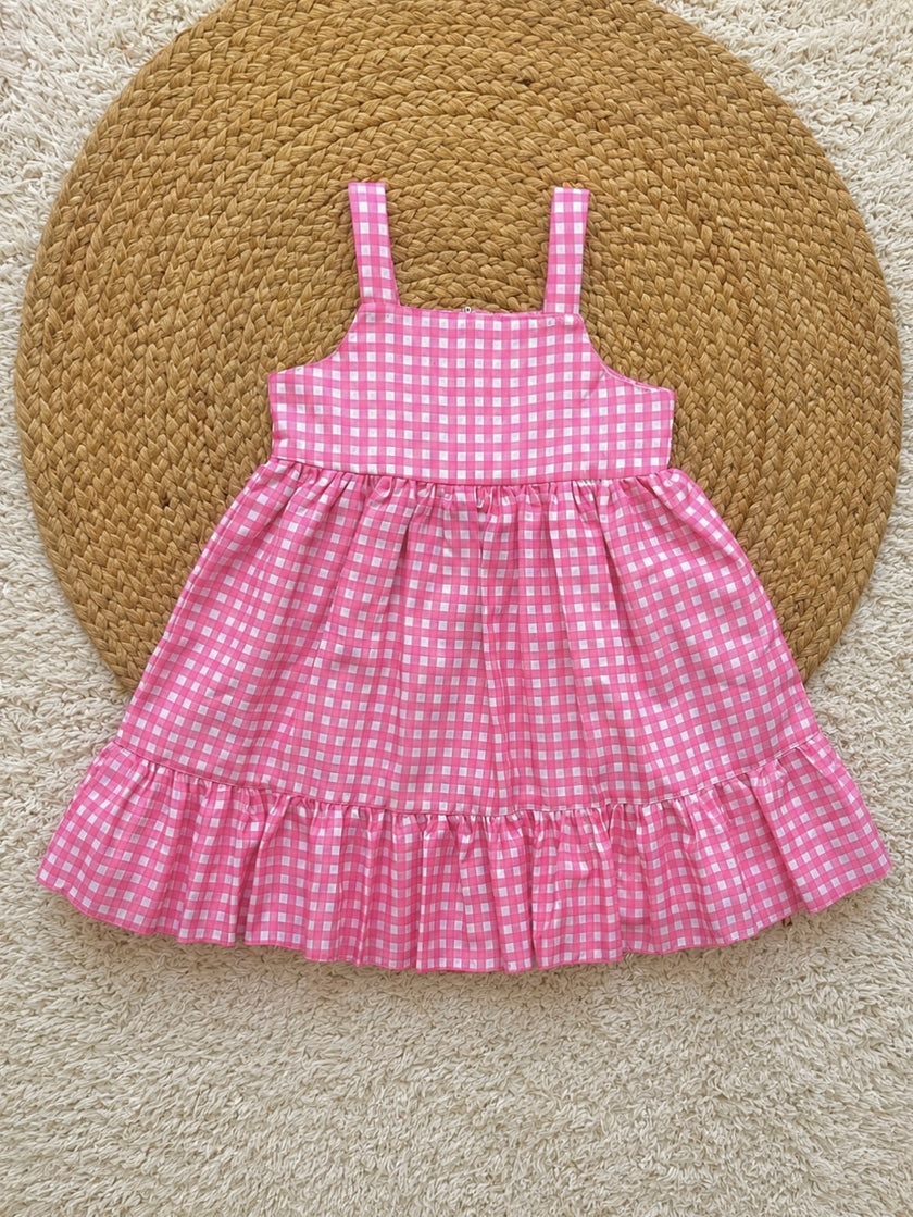 Cherry Gingham Charm Dress – Lilac