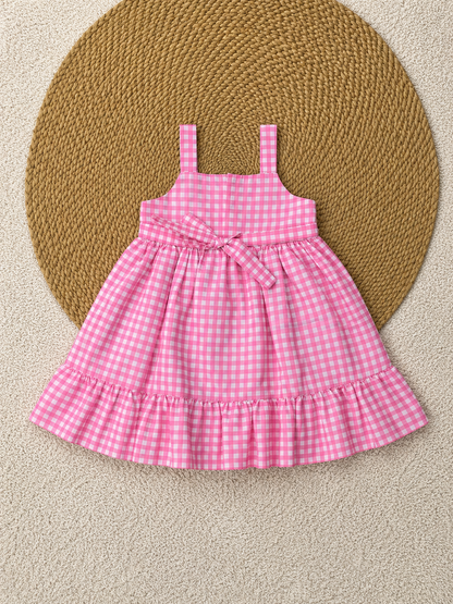 Cherry Gingham Charm Dress – Lilac