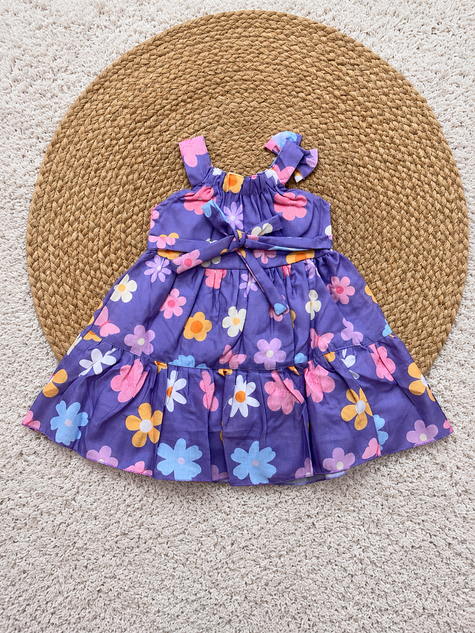 Lavender Blossom Twirl Dress