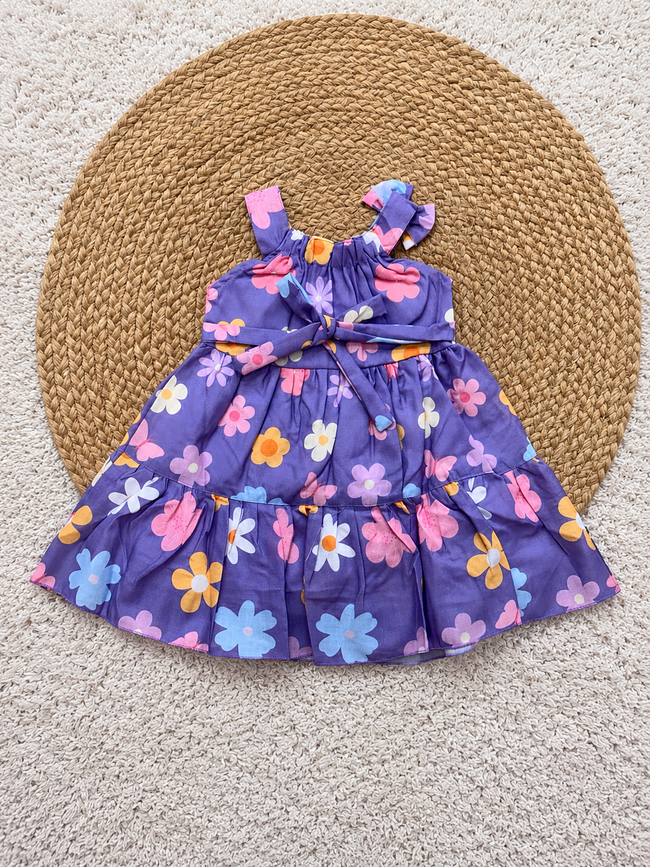 Lavender Blossom Twirl Dress