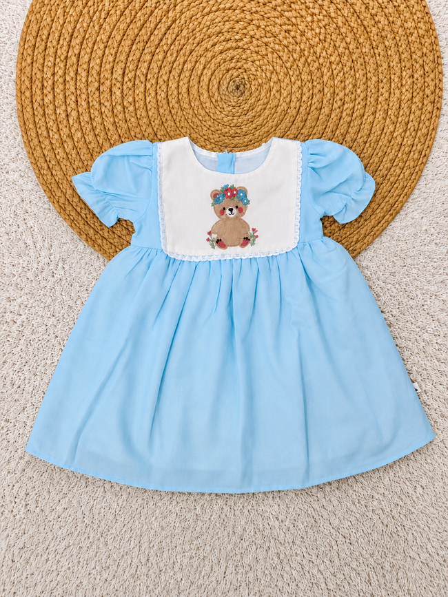 Blue Teddy Blossom Dress
