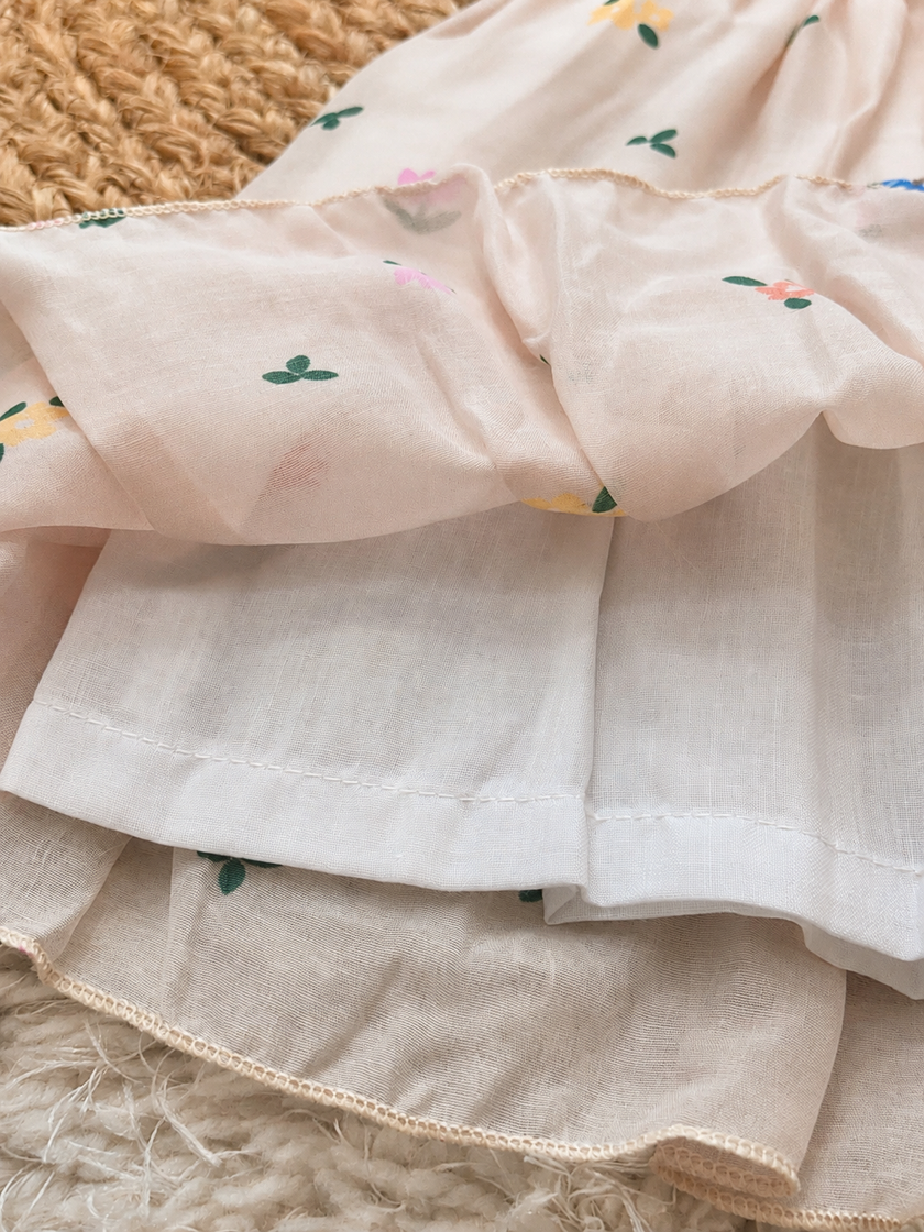 Blush Meadow Ruffle Dress