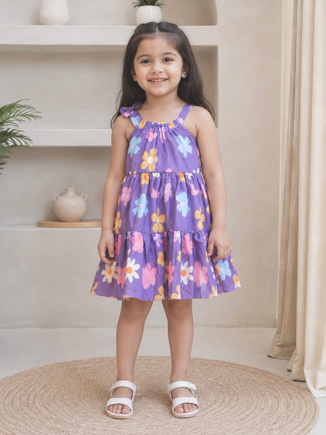 Lavender Blossom Twirl Dress