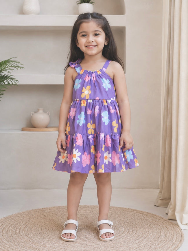Lavender Blossom Twirl Dress