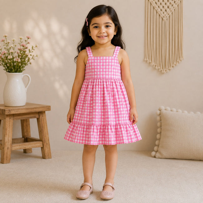 Cherry Gingham Charm Dress – Lilac