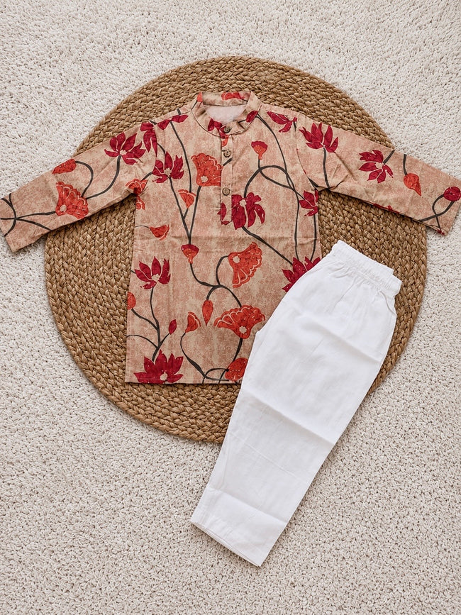 Rose Bloom Kurta Set