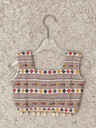 Ivory Geometric Rayon Cotton Lehenga