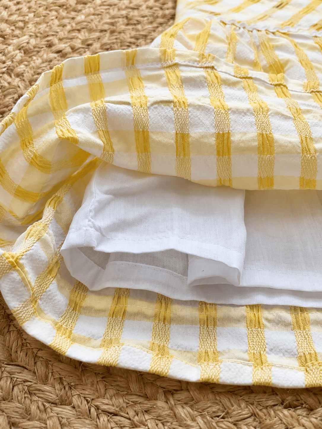 Sunshine Gingham Flower Frock