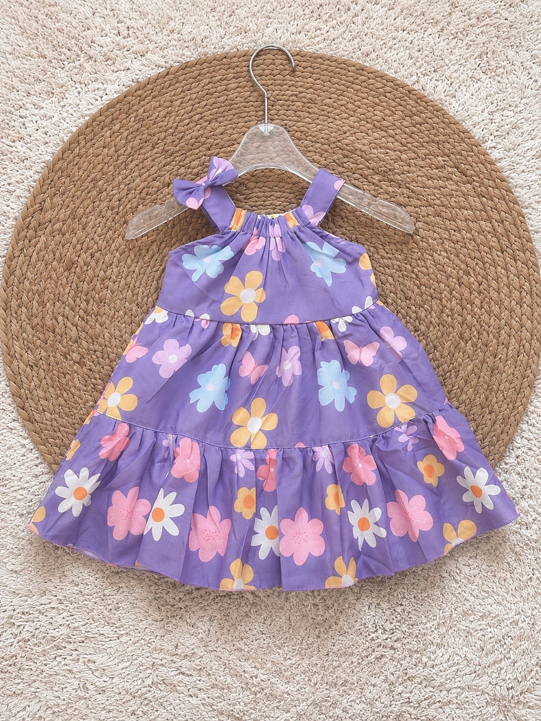 Lavender Blossom Twirl Dress